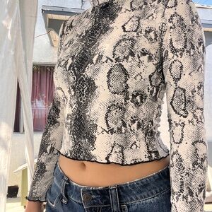 Stylish Black and White Crop Top